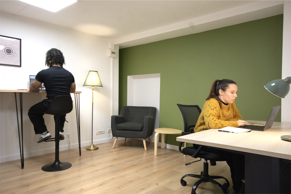 Poste de travail en espace partagé